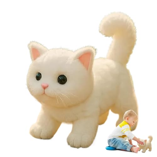 Djowyh Katzen Spielzeug Für Kinder - Realistische Stoffkatze Kuscheltier Zum Spielen Und Kuscheln,Niedliches Tier Spielzeug Für Töchter Söhne Mädchen Muttertag Valentinstag Familie Büro Djowyh Katzen Spielzeug Für Kinder - Realistische Stoffkatze Kuscheltier Zum Spielen Und Kuscheln,Niedliches Tier Spielzeug Für Töchter Söhne Mädchen Muttertag Valentinstag Familie Büro von Djowyh