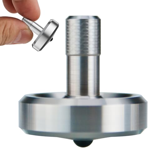 DjuiinoStar Hochleistungs-Kreisel (durchschn. 5–8 Minuten, Bester Rekord 11+), präzise CNC-gefräst aus einem massiven Block aus Edelstahl Billet DST-819 von DjuiinoStar