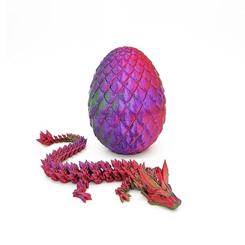 3D Gedruckter Drache im Ei,Fidget Toy,Drachenornament und Schreibtischspielzeug,Einzigartige Drachengeschenke für Spaß,Stressabbau und kreatives Spiel,Ostergeschenke für Männer. (Illusion) von Dlishka