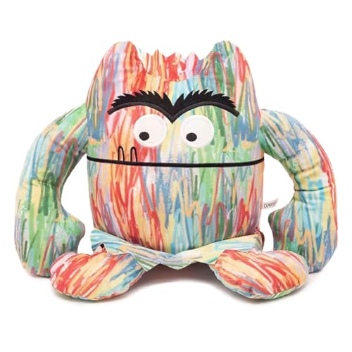 Dlishka Buntes Monster Plüschtier, Farbenmonster Kuscheltier für Kinder und Erwachsene, Inspiriert von Bunten Comic-Büchern, Geburtstage und Feiertage. (13.7Zoll) von Dlishka