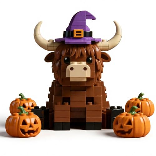 Dlishka Highland Cow Bausteine Set Halloween,Lustiges Tier-Baukasten Spielzeug mit Kürbissen&Hexenhut,Kreative Building Blocks Figuren,Halloween Spielzeug&Geschenke für Kinder&Erwachsene Dlishka Highland Cow Bausteine Set Halloween,Lustiges Tier-Baukasten Spielzeug mit Kürbissen&Hexenhut,Kreative Building Blocks Figuren,Halloween Spielzeug&Geschenke für Kinder&Erwachsene von Dlishka