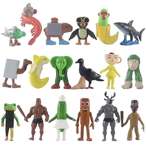 Dlishka Italian Brainrot Figuren 18er Set,Lustige Tralalero Tralala Spielzeugfiguren FüR Kinder & Erwachsene,Shark,AFFE & Mehr, Gaming-Fans Ab 6 Jahren. (F-18PCS) von Dlishka