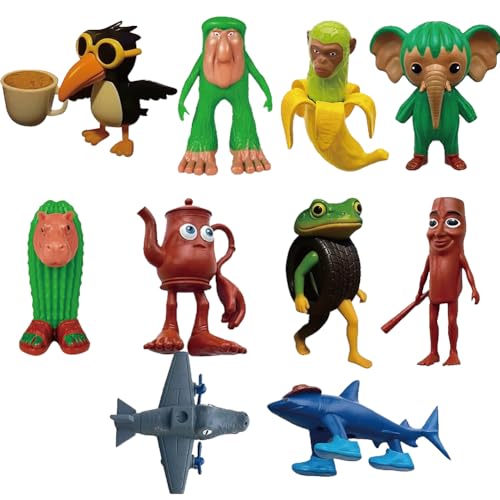 Dlishka Italian Brainrot Figuren 8er Set,Lustige Tralalero Tralala Spielzeugfiguren FüR Kinder & Erwachsene,Shark,AFFE & Mehr, Gaming-Fans Ab 6 Jahren. (C 10PCS) von Dlishka