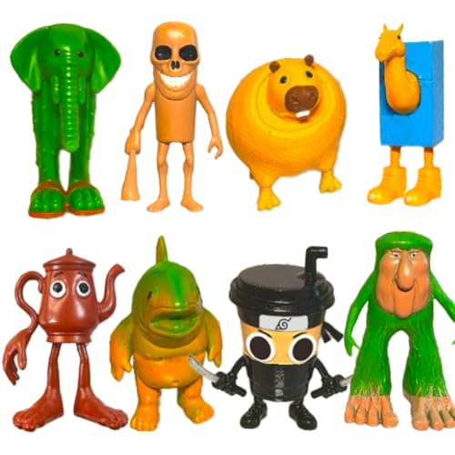 Dlishka Italian Brainrot Figuren 8er Set,Lustige Tralalero Tralala Spielzeugfiguren FüR Kinder & Erwachsene,Shark,AFFE & Mehr, Gaming-Fans Ab 6 Jahren. (D 8PCS) von Dlishka