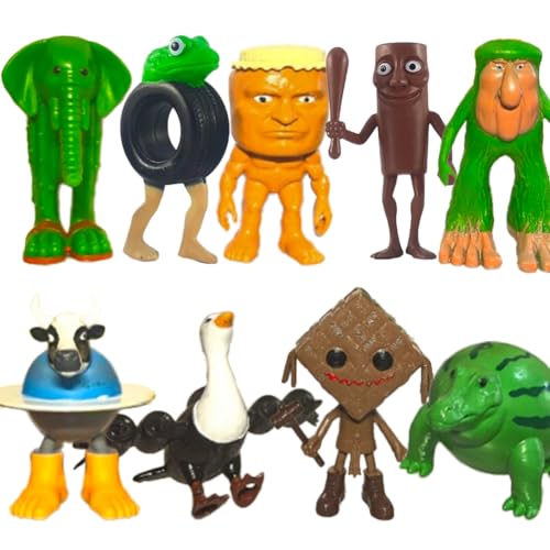 Dlishka Italian Brainrot Figuren 8er Set,Lustige Tralalero Tralala Spielzeugfiguren FüR Kinder & Erwachsene,Shark,AFFE & Mehr, Gaming-Fans Ab 6 Jahren. (E 9PCS) von Dlishka