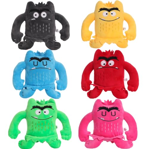 Farbenmonster Plushie, Bunte Monster Plüschtier für eine fröhliche und unbeschwerte Stimmung, Halloween oder Birthday Decorations Monster Kuscheltier Geschenke für Jungen oder Mädchen. (6PCS) von Dlishka