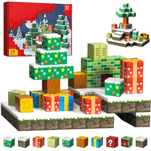 Weihnachten Magnetische Bausteine, Interessantes Montessori Kreative Set, Geburtstagsgeschenke für Kinder und Erwachsene oder Spielefans, Outdoor-Blockspielzeug für Jungen, Mädchen und Kleinkinder Weihnachten Magnetische Bausteine, Interessantes Montessori Kreative Set, Geburtstagsgeschenke für Kinder und Erwachsene oder Spielefans, Outdoor-Blockspielzeug für Jungen, Mädchen und Kleinkinder von Dlishka