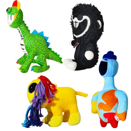 Dlishka Smiling Critters Chapter 4 PlüSchtier,10 Zoll Weiches PlüSchtier FüR Kinder & Spielefans5 6 7 8 9 10+Alt,Niedliches Vom Spiel Inspiriertes PlüSchtier,Sammelbares Geschenk FüR Halloween (4PCS) von Dlishka