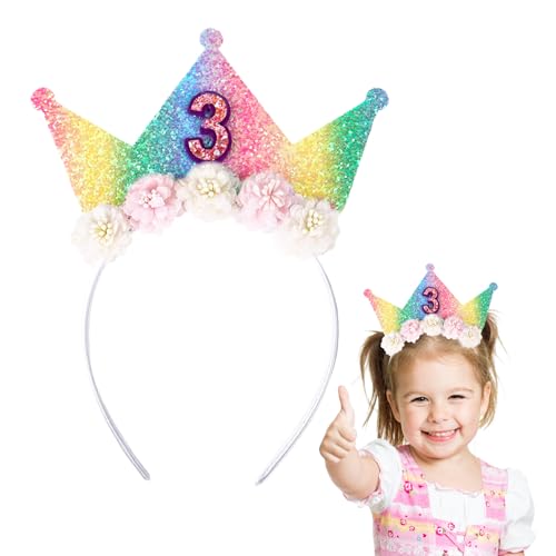 Dmnnlp 3. Geburtstag Krone Stirnband für Mädchen Glitzer Prinzessin Tiara Haarschmuck für Mädchen Party Dekorationen Blumenkrone Geschenk für 3 Jahre alt Dmnnlp 3. Geburtstag Krone Stirnband für Mädchen Glitzer Prinzessin Tiara Haarschmuck für Mädchen Party Dekorationen Blumenkrone Geschenk für 3 Jahre alt von Dmnnlp