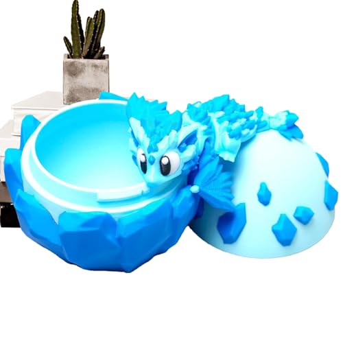 Dmuzsoih 3D Gedrucktes Drachenei | Lebendiges Drachenei Spielzeug | Artikuliertes Flexibles Gliedermodell Tier | Deko Für Schule Zuhause Büro Reise Nachttisch Auto von Dmuzsoih