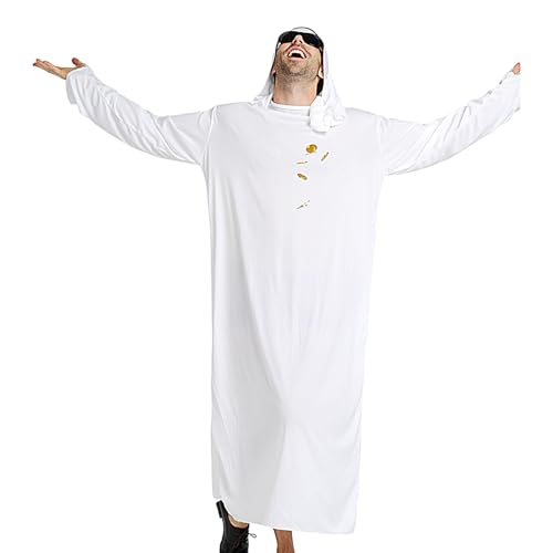 Dmuzsoih Halloween Arabischer Prinz Kostüm und Kleidung,Arabisches Prinz Gewand mit Kopfbedeckung | Verkleidung Wüstenrobe Mit Kopfband Für Bühnenauftritt Kostümfest Maskerade Dmuzsoih Halloween Arabischer Prinz Kostüm und Kleidung,Arabisches Prinz Gewand mit Kopfbedeckung | Verkleidung Wüstenrobe Mit Kopfband Für Bühnenauftritt Kostümfest Maskerade von Dmuzsoih