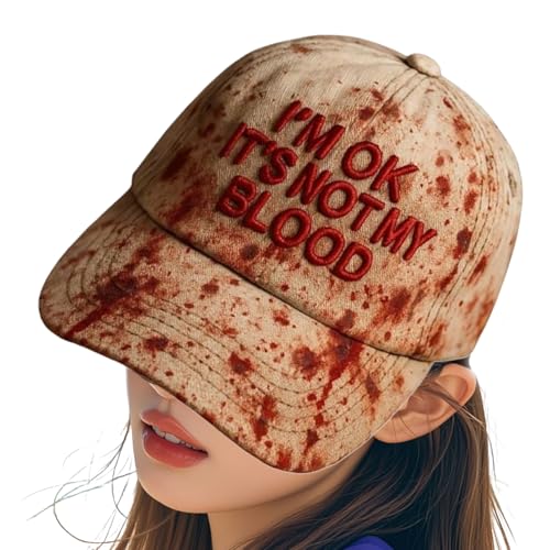 Dmuzsoih Halloween Baseballcap,Unisex Lustige Grusel Kostüm Accessoires | Verkleidung Party Bühne Performance Foto Cosplay Goth Fest Dmuzsoih Halloween Baseballcap,Unisex Lustige Grusel Kostüm Accessoires | Verkleidung Party Bühne Performance Foto Cosplay Goth Fest von Dmuzsoih