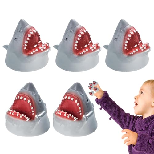 Dmuzsoih Puppenspielzeug für Kleinkinder, Hai-Fingerpuppen | 5 Stück Kinder Tier Hai Fingerpuppen realistisch,Neuartige Fingerpuppen für Erwachsene zur Verbesserung der Eltern-Kind-Interaktion für von Dmuzsoih