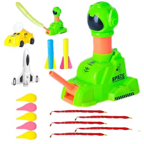 Dmuzsoih Raketenauto-Spielzeug, Raketenstart-Spielzeug - Lustiges Outdoor-Spielzeug für Kinder | Lustiges Raketenauto-Startspielzeug für Kinder, enthält 2 Raketen, 1 Auto, 1 Flugzeug, 5 runde und von Dmuzsoih