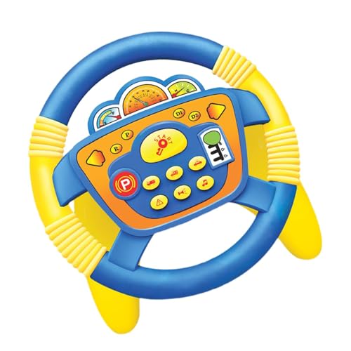 Dmuzsoih Spielzeuglenkrad, Lenkrad für Kinder | Kinder-Cartoon-Fahrspielzeug | Tragbares Früherziehungsspielzeug, vorgetäuschtes Fahrspielzeug zur Anregung der Fantasie von Dmuzsoih