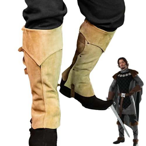 Dmuzsoih Stiefelüberzüge Renaissance - Verstellbare Piratenstiefel Abdeckung | Halloween Zubehör für Party Festival Cosplay Bühnenauftritt Renaissance Schule Foto Dmuzsoih Stiefelüberzüge Renaissance - Verstellbare Piratenstiefel Abdeckung | Halloween Zubehör für Party Festival Cosplay Bühnenauftritt Renaissance Schule Foto von Dmuzsoih
