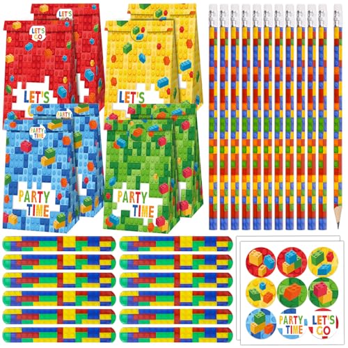 Dncvb 36 Pcs Bausteine Geburtstag Mitgebsel, Bausteine Party Mitgebsel mit Bausteine Bleistift Schnapparmband Bausteine Geschenktüte Geschenk für Kindergeburtstag, Schulanfang Dncvb 36 Pcs Bausteine Geburtstag Mitgebsel, Bausteine Party Mitgebsel mit Bausteine Bleistift Schnapparmband Bausteine Geschenktüte Geschenk für Kindergeburtstag, Schulanfang von Dncvb