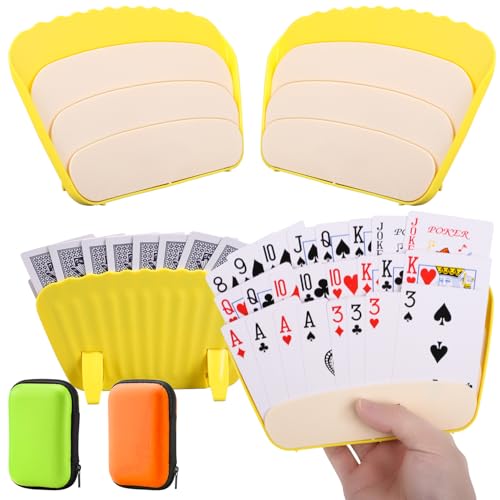Dncvb 4 Stück Kartenhalter Kinder Sicherer Halt Freisprech Spielkartenhalter, Kartenhalter Spielkarten mit 2 Spielkarten Box für Senioren und Kinder, Kartenständer Dncvb 4 Stück Kartenhalter Kinder Sicherer Halt Freisprech Spielkartenhalter, Kartenhalter Spielkarten mit 2 Spielkarten Box für Senioren und Kinder, Kartenständer von Dncvb