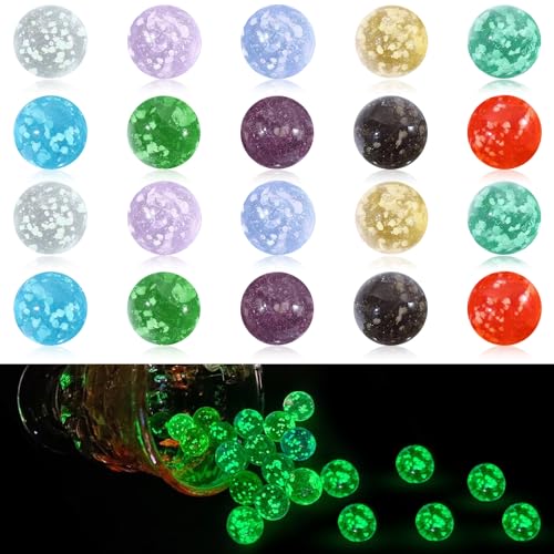 Dncvb Glasmurmeln 20 Stück Superhelle Murmeln Leuchten im Dunkeln 16mm Murmeln Kinder, Bunte Glasmurmeln für Murmelspiel Kinder, Marmorbahn-Spiel, Heimdekoration Dncvb Glasmurmeln 20 Stück Superhelle Murmeln Leuchten im Dunkeln 16mm Murmeln Kinder, Bunte Glasmurmeln für Murmelspiel Kinder, Marmorbahn-Spiel, Heimdekoration von Dncvb