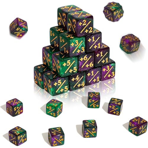 Würfel Zähler 24 Stücke Token für Magic The Gathering - D6 Loyalität Würfel Kompatibel mit MTG, CCG - Zubehör für Verschiedene Tischspiele, Partys, Familienfeiern von Dncvb