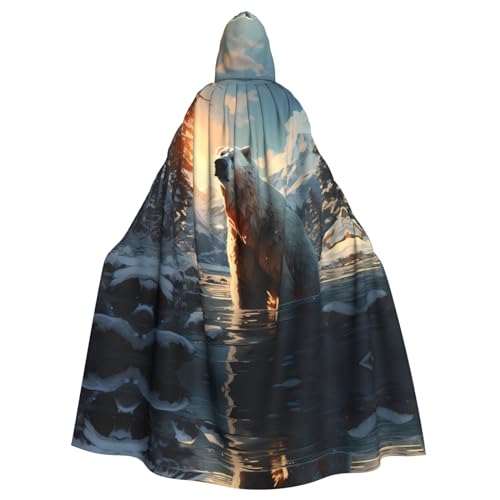 DngSer Eisbär im Winter Kapuzenumhang für Erwachsene - Ideal für Cosplay, Weihnachten, Bühnenkostüme, Maskerade, Halloween, Ostern Karneval DngSer Eisbär im Winter Kapuzenumhang für Erwachsene - Ideal für Cosplay, Weihnachten, Bühnenkostüme, Maskerade, Halloween, Ostern Karneval von DngSer