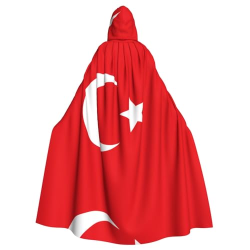 DngSer Flagge der Türkei Kapuzenumhang für Erwachsene - Ideal für Cosplay, Weihnachten, Bühnenkostüme, Maskerade, Halloween, Ostern Karneval DngSer Flagge der Türkei Kapuzenumhang für Erwachsene - Ideal für Cosplay, Weihnachten, Bühnenkostüme, Maskerade, Halloween, Ostern Karneval von DngSer