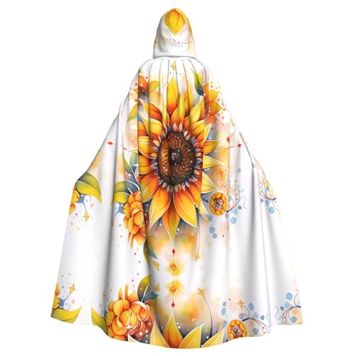 DngSer Gelbe Sonnenblume in Öl Kapuzenumhang für Erwachsene - Ideal für Cosplay, Weihnachten, Bühnenkostüme, Maskerade, Halloween, Ostern Karneval DngSer Gelbe Sonnenblume in Öl Kapuzenumhang für Erwachsene - Ideal für Cosplay, Weihnachten, Bühnenkostüme, Maskerade, Halloween, Ostern Karneval von DngSer