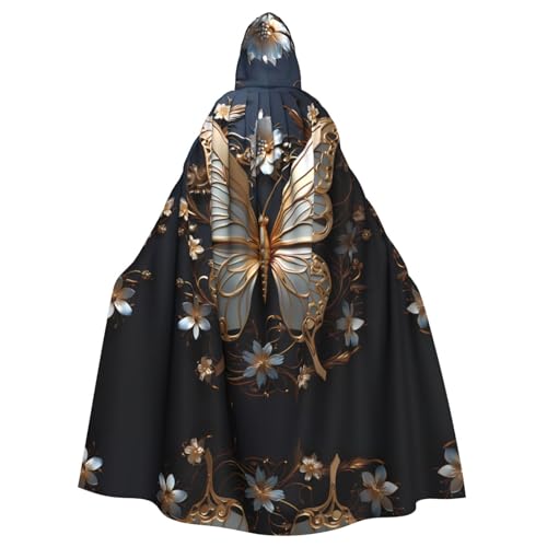 DngSer Gold Weiß Schmetterlinge Kapuzenumhang für Erwachsene - Ideal für Cosplay, Weihnachten, Bühnenkostüme, Maskerade, Halloween, Ostern Karneval DngSer Gold Weiß Schmetterlinge Kapuzenumhang für Erwachsene - Ideal für Cosplay, Weihnachten, Bühnenkostüme, Maskerade, Halloween, Ostern Karneval von DngSer