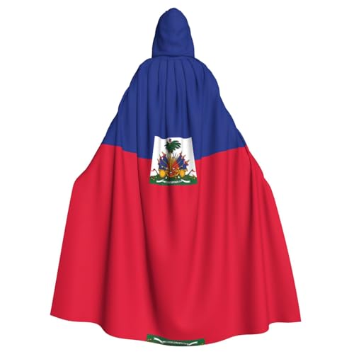 DngSer Haitianische Flagge Kapuzenumhang für Erwachsene - Ideal für Cosplay, Weihnachten, Bühnenkostüme, Maskerade, Halloween, Ostern Karneval DngSer Haitianische Flagge Kapuzenumhang für Erwachsene - Ideal für Cosplay, Weihnachten, Bühnenkostüme, Maskerade, Halloween, Ostern Karneval von DngSer