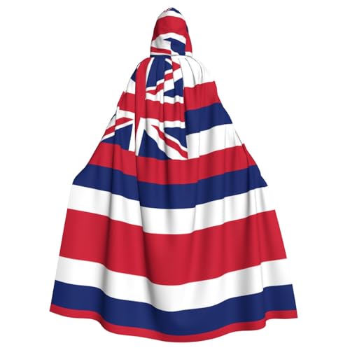 DngSer Hawaii-Flagge, Kapuzenumhang für Erwachsene, ideal für Cosplay, Weihnachten, Bühnenkostüme, Maskerade, Halloween, Osterkarneval DngSer Hawaii-Flagge, Kapuzenumhang für Erwachsene, ideal für Cosplay, Weihnachten, Bühnenkostüme, Maskerade, Halloween, Osterkarneval von DngSer