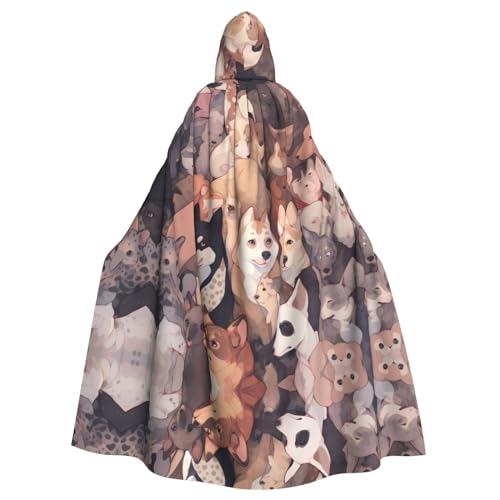 DngSer Hundebilder Kapuzenumhang für Erwachsene - Ideal für Cosplay, Weihnachten, Bühnenkostüme, Maskerade, Halloween, Ostern Karneval DngSer Hundebilder Kapuzenumhang für Erwachsene - Ideal für Cosplay, Weihnachten, Bühnenkostüme, Maskerade, Halloween, Ostern Karneval von DngSer