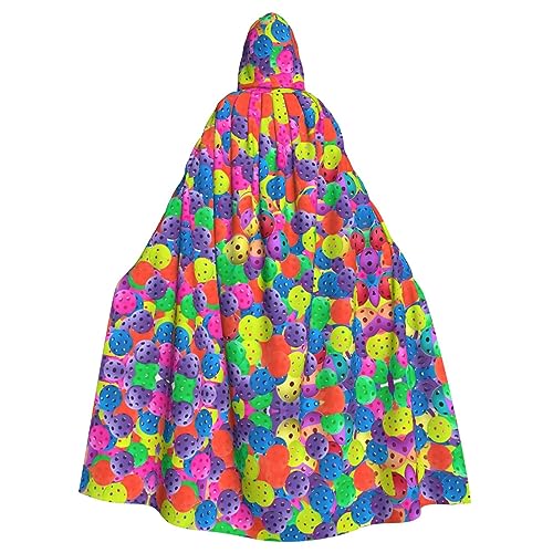 DngSer Kapuzenumhang mit Cartoon-Bällen und Farbmustern für Erwachsene, ideal für Cosplay, Weihnachten, Bühnenkostüme, Maskerade, Halloween, Ostern, Karneval DngSer Kapuzenumhang mit Cartoon-Bällen und Farbmustern für Erwachsene, ideal für Cosplay, Weihnachten, Bühnenkostüme, Maskerade, Halloween, Ostern, Karneval von DngSer