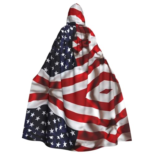 DngSer Kapuzenumhang mit amerikanischer Flagge für Erwachsene, ideal für Cosplay, Weihnachten, Bühnenkostüme, Maskerade, Halloween, Ostern Karneval DngSer Kapuzenumhang mit amerikanischer Flagge für Erwachsene, ideal für Cosplay, Weihnachten, Bühnenkostüme, Maskerade, Halloween, Ostern Karneval von DngSer