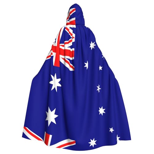 DngSer Kapuzenumhang mit australischer Flagge für Erwachsene - ideal für Cosplay, Weihnachten, Bühnenkostüme, Maskerade, Halloween, Ostern Karneval DngSer Kapuzenumhang mit australischer Flagge für Erwachsene - ideal für Cosplay, Weihnachten, Bühnenkostüme, Maskerade, Halloween, Ostern Karneval von DngSer