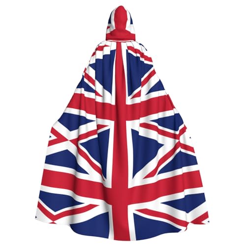 DngSer Kapuzenumhang mit britischer Flagge für Erwachsene - ideal für Cosplay, Weihnachten, Bühnenkostüme, Maskerade, Halloween, Ostern Karneval DngSer Kapuzenumhang mit britischer Flagge für Erwachsene - ideal für Cosplay, Weihnachten, Bühnenkostüme, Maskerade, Halloween, Ostern Karneval von DngSer