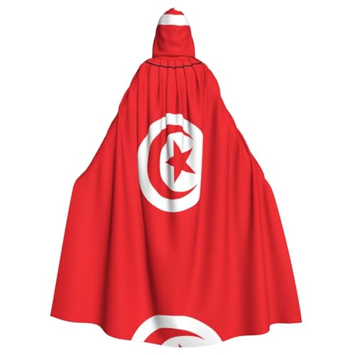 DngSer Kapuzenumhang mit tunesischer Flagge für Erwachsene, ideal für Cosplay, Weihnachten, Bühnenkostüme, Maskerade, Halloween, Ostern Karneval DngSer Kapuzenumhang mit tunesischer Flagge für Erwachsene, ideal für Cosplay, Weihnachten, Bühnenkostüme, Maskerade, Halloween, Ostern Karneval von DngSer