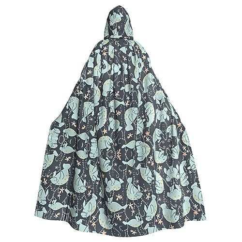 DngSer Manatee Animals Kapuzenumhang für Erwachsene - Ideal für Cosplay, Weihnachten, Bühnenkostüme, Maskerade, Halloween, Ostern Karneval DngSer Manatee Animals Kapuzenumhang für Erwachsene - Ideal für Cosplay, Weihnachten, Bühnenkostüme, Maskerade, Halloween, Ostern Karneval von DngSer