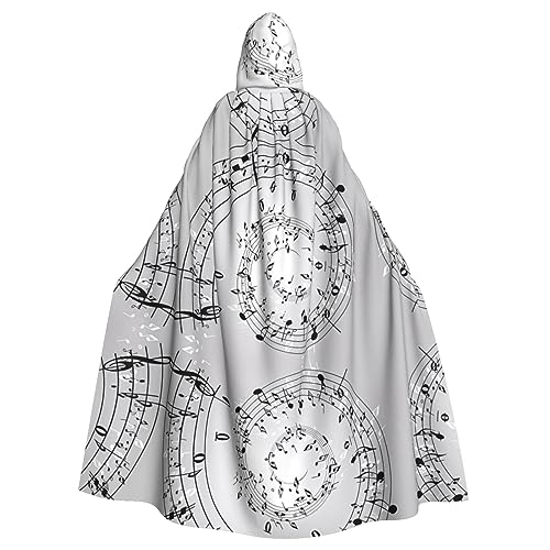 DngSer Musiknoten-Wand-Kapuzenumhang für Erwachsene - ideal für Cosplay, Weihnachten, Bühnenkostüme, Maskerade, Halloween, Ostern Karneval DngSer Musiknoten-Wand-Kapuzenumhang für Erwachsene - ideal für Cosplay, Weihnachten, Bühnenkostüme, Maskerade, Halloween, Ostern Karneval von DngSer
