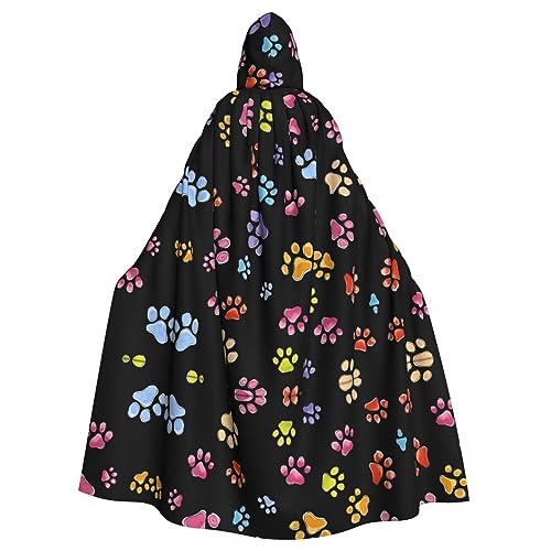 DngSer Pawful Paws Print Kapuzenumhang für Erwachsene - Ideal für Cosplay, Weihnachten, Bühnenkostüme, Maskerade, Halloween, Ostern Karneval DngSer Pawful Paws Print Kapuzenumhang für Erwachsene - Ideal für Cosplay, Weihnachten, Bühnenkostüme, Maskerade, Halloween, Ostern Karneval von DngSer