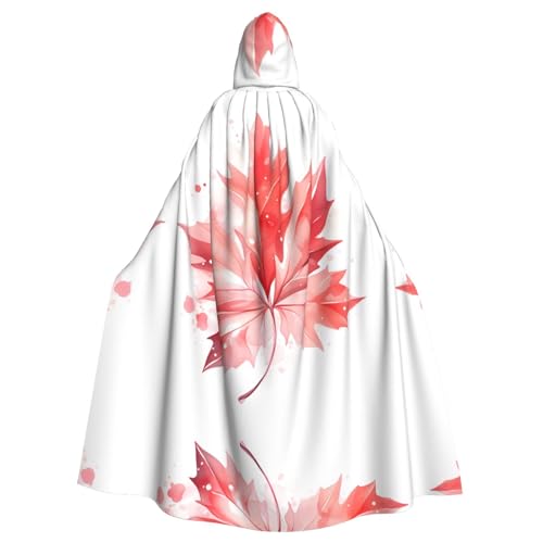 DngSer Roter Ahornblatt-Kapuzenumhang für Erwachsene, ideal für Cosplay, Weihnachten, Bühnenkostüme, Maskerade, Halloween, Ostern, Karneval DngSer Roter Ahornblatt-Kapuzenumhang für Erwachsene, ideal für Cosplay, Weihnachten, Bühnenkostüme, Maskerade, Halloween, Ostern, Karneval von DngSer
