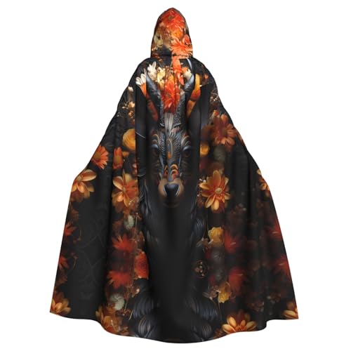 DngSer Schwarze Antilope mit Blumen Kapuzenumhang für Erwachsene - Ideal für Cosplay, Weihnachten, Bühnenkostüme, Maskerade, Halloween, Ostern Karneval DngSer Schwarze Antilope mit Blumen Kapuzenumhang für Erwachsene - Ideal für Cosplay, Weihnachten, Bühnenkostüme, Maskerade, Halloween, Ostern Karneval von DngSer