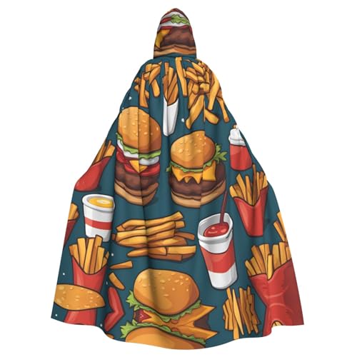 DngSer Viel leckeres Essen Kapuzenumhang für Erwachsene - Ideal für Cosplay, Weihnachten, Bühnenkostüme, Maskerade, Halloween, Ostern Karneval DngSer Viel leckeres Essen Kapuzenumhang für Erwachsene - Ideal für Cosplay, Weihnachten, Bühnenkostüme, Maskerade, Halloween, Ostern Karneval von DngSer
