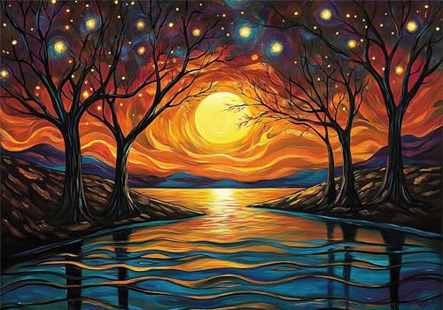 Abstrakt Puzzle 1500 Teile Erwachsene Klassische Puzzles Baum Jigsaw Anspruchsvoll Impossible Schwer Pädagogisches Spielzeug Kinder Holzpuzzlem Groß Puzzlespiel Geeignet für alle Altersgruppen P-367 von Dnnufagg