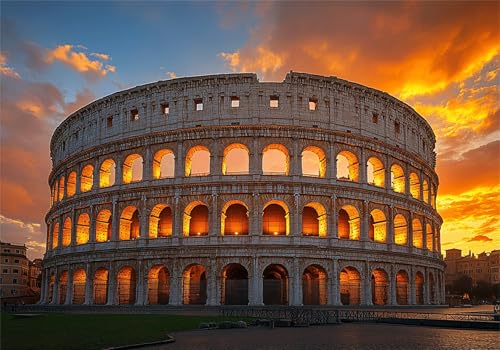 Architektur Puzzle 5000 Teile Erwachsene Klassische Puzzles Sonnenuntergang Jigsaw Anspruchsvoll Impossible Pädagogisches Spielzeug Kinder Holzpuzzlem Puzzlespiel Geeignet für alle Altersgruppen P-583 von Dnnufagg