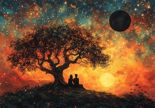 Baum Puzzle 1500 Teile Erwachsene Klassische Puzzles Sternennacht Jigsaw Anspruchsvoll Impossible Schwer Pädagogisches Spielzeug Kinder Holzpuzzlem Puzzlespiel Geeignet für alle Altersgruppen P-220 von Dnnufagg