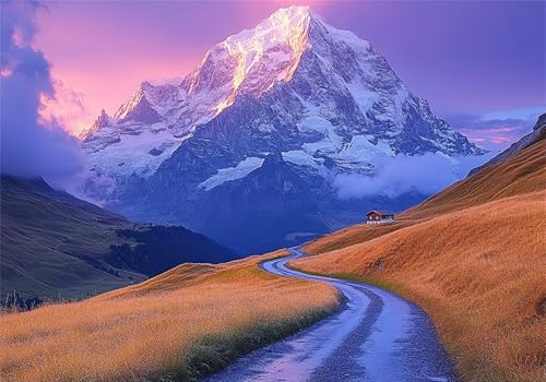 Berg Puzzle 5000 Teile Erwachsene Klassische Puzzles Landschaft Jigsaw Anspruchsvoll Impossible Schwer Pädagogisches Spielzeug Kinder Holzpuzzlem Groß Puzzlespiel Geeignet für alle Altersgruppen P-573 von Dnnufagg