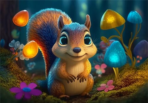 Eichhörnchen Puzzle 5000 Teile Erwachsene Klassische Puzzles Karikatur Jigsaw Anspruchsvoll Impossible Pädagogisches Spielzeug Kinder Holzpuzzlem Puzzlespiel Geeignet für alle Altersgruppen P-104 von Dnnufagg