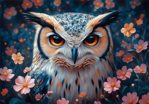 Eule Puzzle 500 Teile Erwachsene Klassische Puzzles Blume Jigsaw Anspruchsvoll Impossible Schwer Pädagogisches Spielzeug Kinder Holzpuzzlem Groß Puzzlespiel Geeignet für alle Altersgruppen P-92 von Dnnufagg