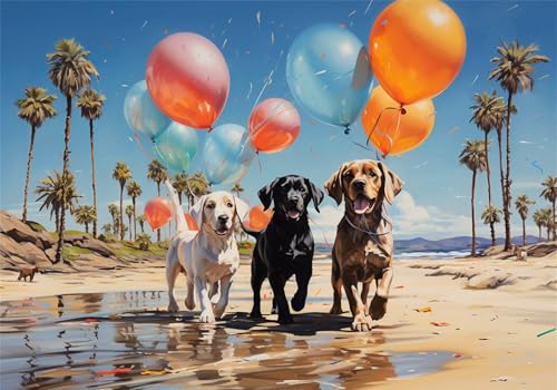Hund Puzzle 500 Teile Erwachsene Klassische Puzzles Ballon Jigsaw Anspruchsvoll Impossible Schwer Pädagogisches Spielzeug Kinder Holzpuzzlem Groß Puzzlespiel Geeignet für alle Altersgruppen P-257 von Dnnufagg