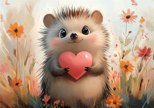 Igel Puzzle 500 Teile Erwachsene Klassische Puzzles Blume Jigsaw Anspruchsvoll Impossible Schwer Pädagogisches Spielzeug Kinder Holzpuzzlem Groß Puzzlespiel Geeignet für alle Altersgruppen P-648 von Dnnufagg